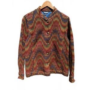 City Blues by Koret Women'sVintage Boho Southwestern Print Blazer Jacket Size XL